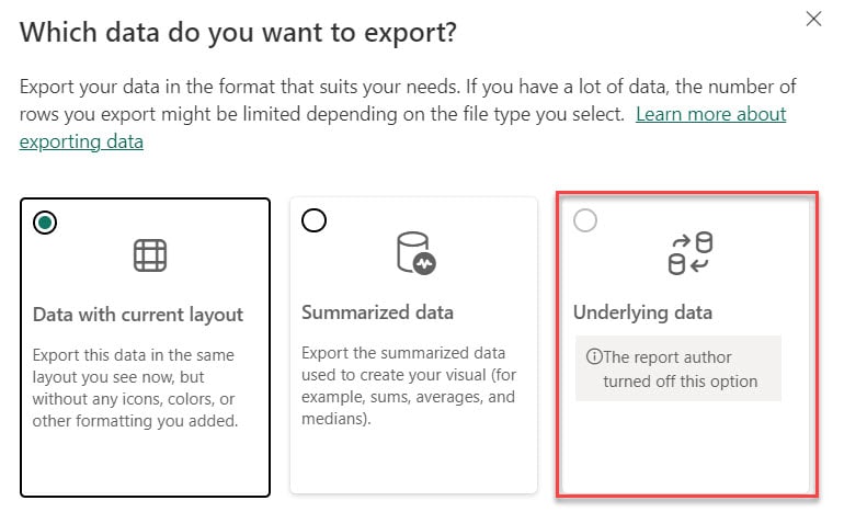 how to export data from power bi online to excel