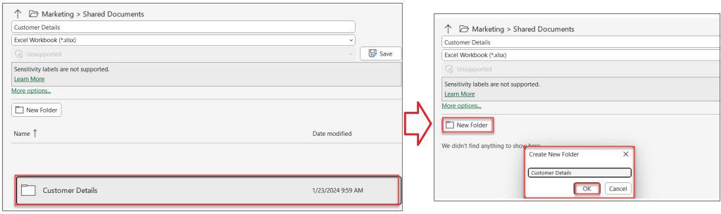 how to export excel file to sharepoint library