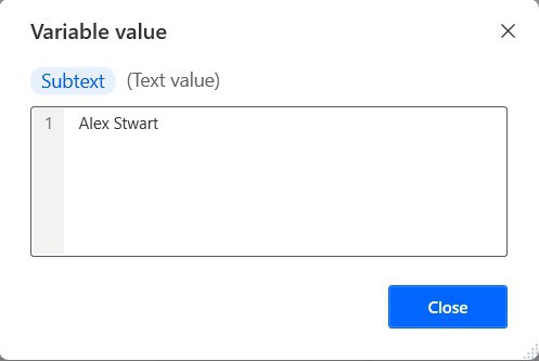 How to extract substring from text using Microsoft Power Automate Desktop