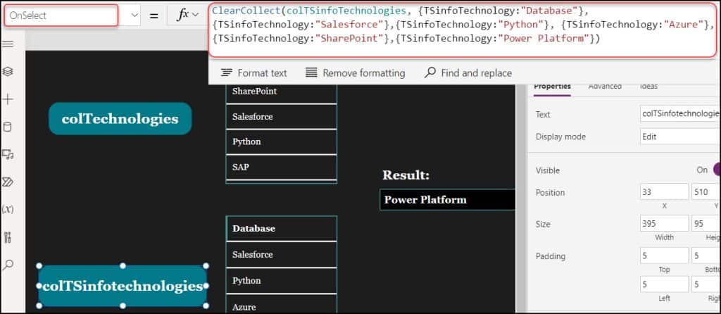 how to filter a collection based on another collection in power apps