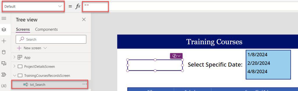 how to filter listbox items in powerapps