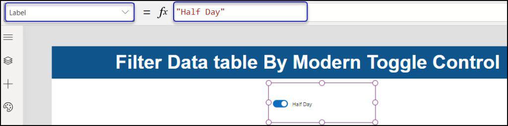 How to Filter Power Apps Data Table by Modern Toggle