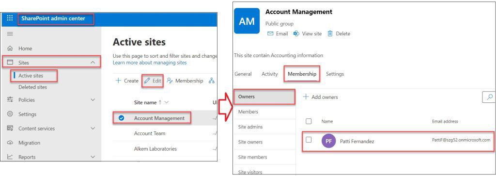 how to find sharepoint owner