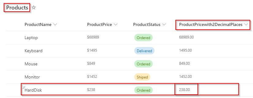 How to format number 2 decimal place using Power Automate