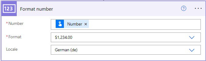 How to format number as currency using Microsoft Power Automate