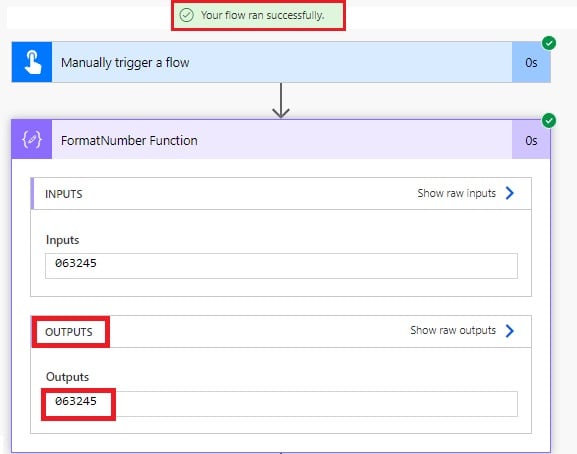 How to format number with leading zeros in Power Automate