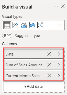 how to get current month sales in power bi