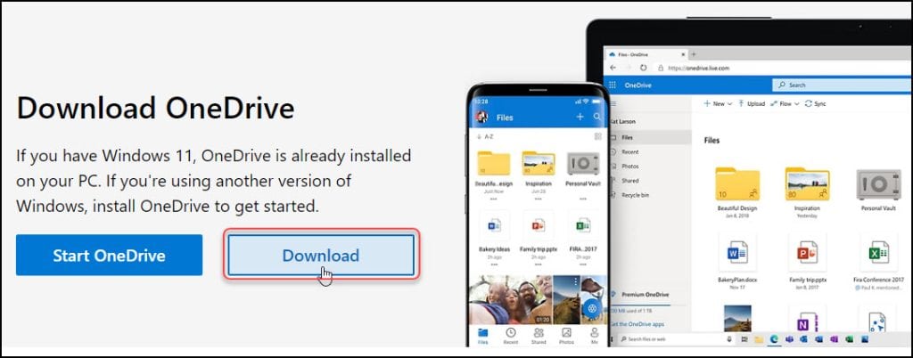 How to install OneDrive to Your PC