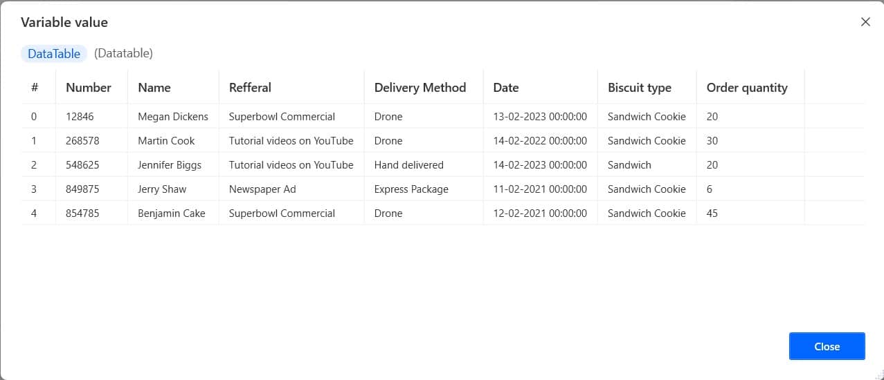 Power Automate Desktop loop through Excel rows