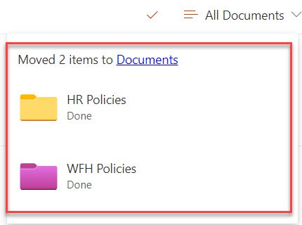 how to move sharepoint folders