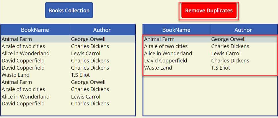 How to Remove Duplicate Rows in Power Apps Collection