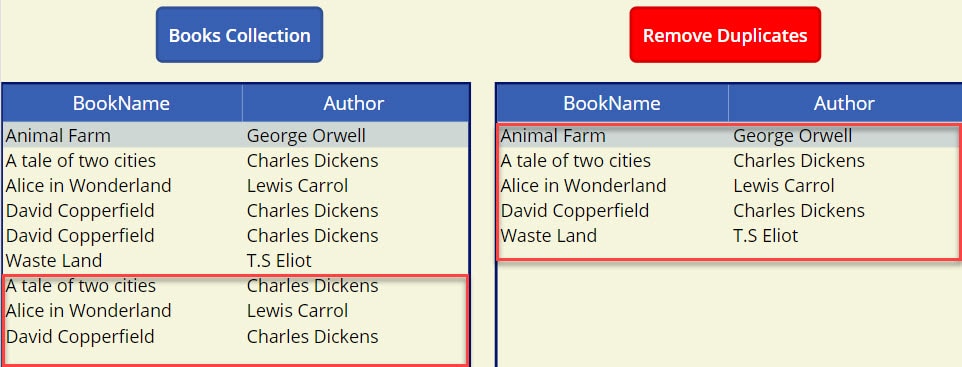 How to Remove Duplicate Rows in the Power Apps Collection