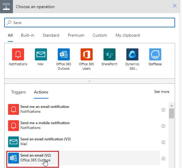 how to remove unwanted properties from an object using Microsoft Flow