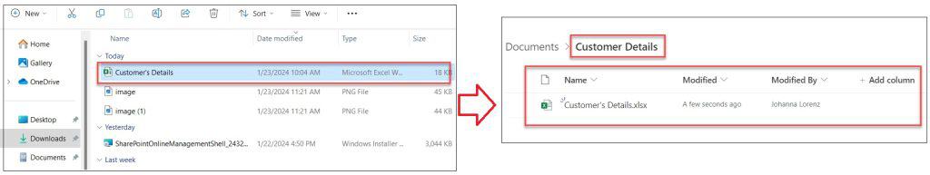 how to save Excel on SharePoint library