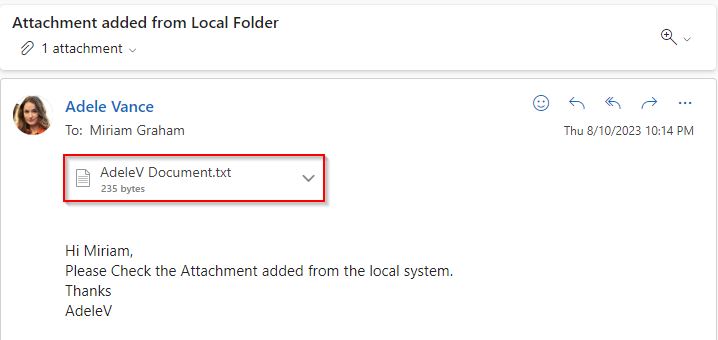 How to send an Email with attachment from Local Folder using Power Automate