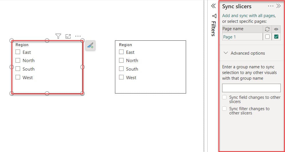 how to sync slicers in power bi