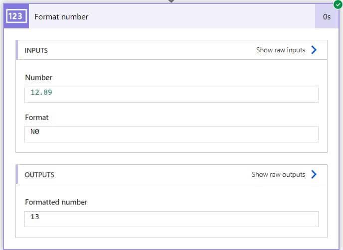 how to turn a decimal into a whole number in Microsoft Power automate