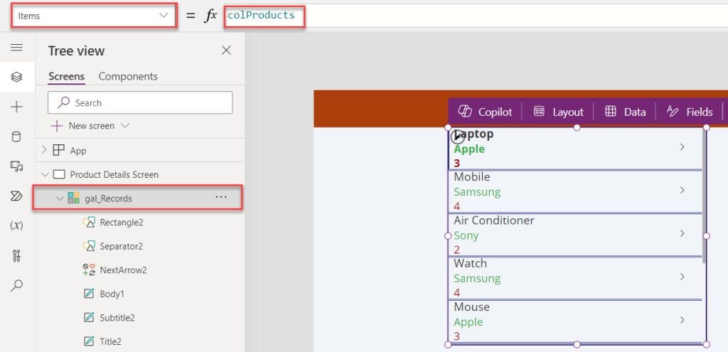 how to update collection in powerapps