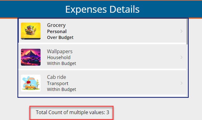 How to use countif multiple conditions in a power apps