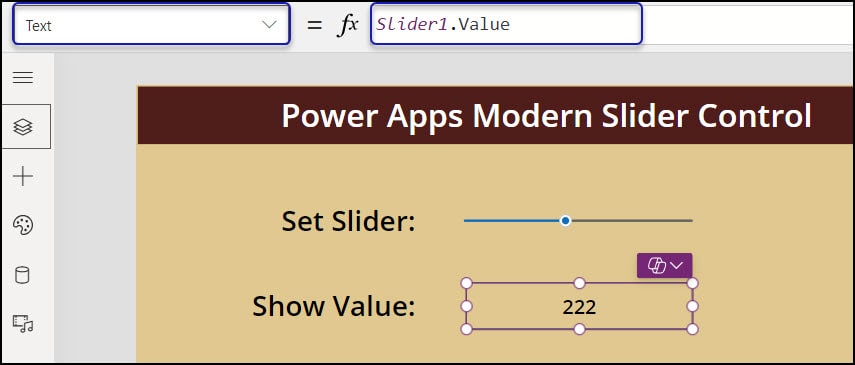 How to Use Modern Slider in Power Apps