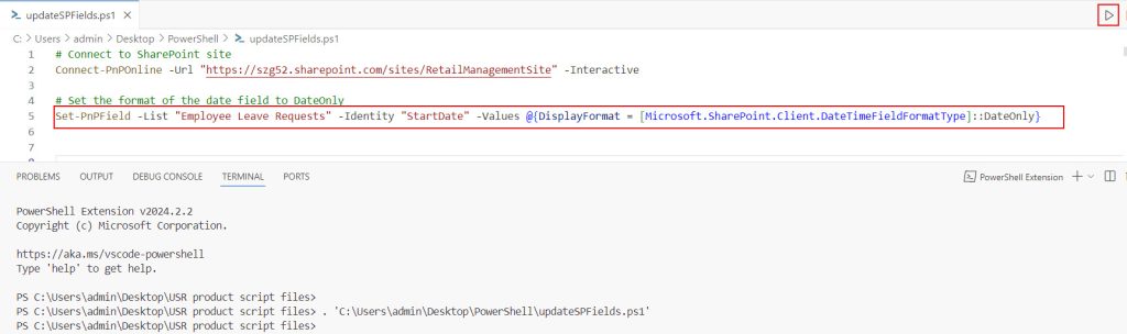 How to use powershell to change a sharepoint list datetime field to Date Only