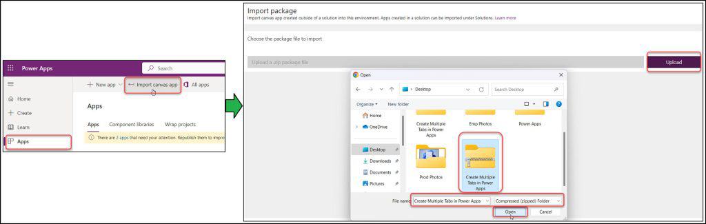 Import Package Error Power Apps