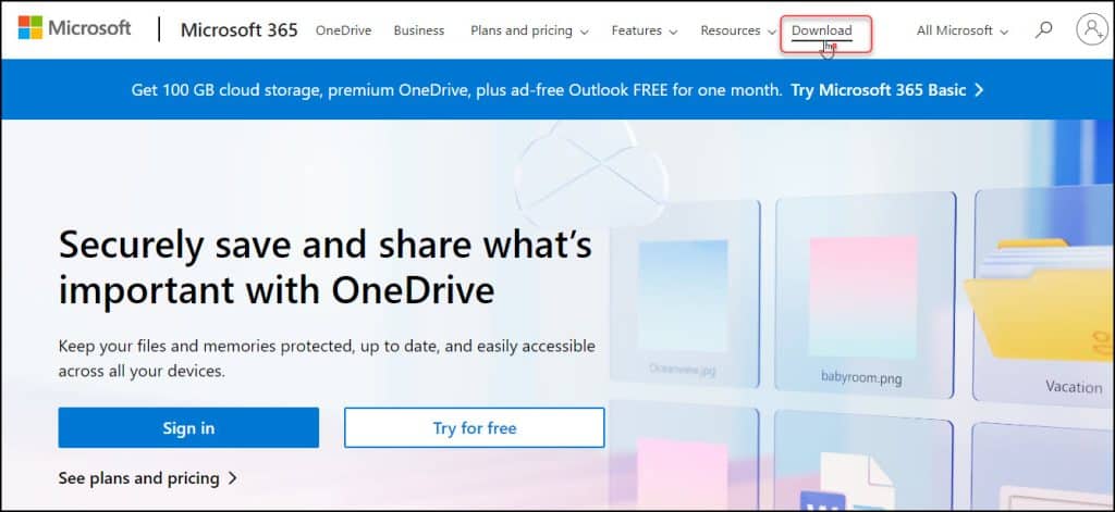 Install OneDrive to Your PC