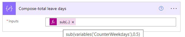 leave request in Microsoft power automate