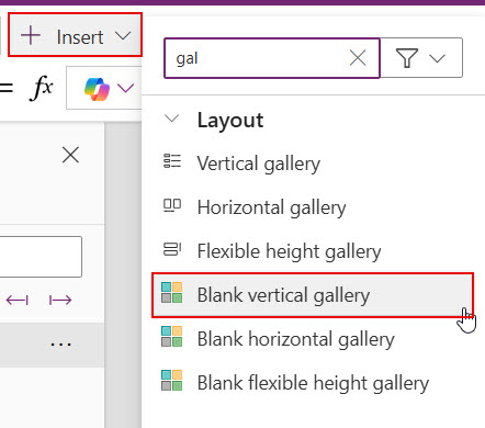 left navigation component creation in power apps