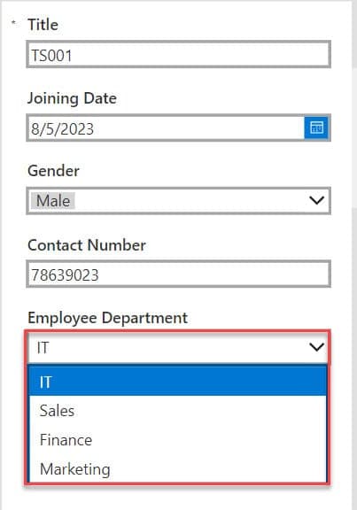 lookup sharepoint list in powerapps