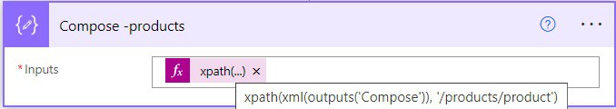 Loop through XML data insert into excel using MS flow