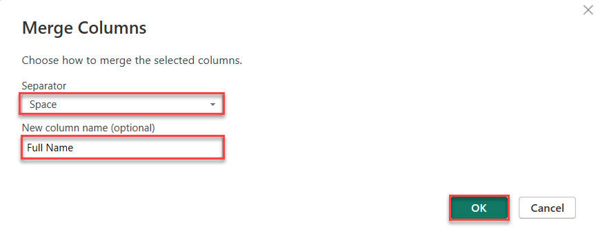 merge columns power query