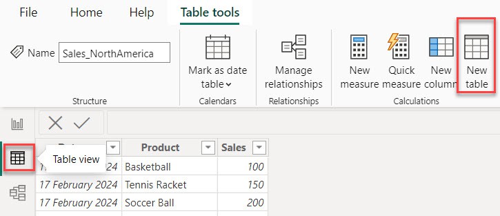 merge two tables using dax power bi