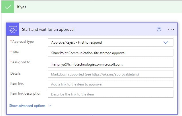 Microsoft flow create SharePoint Online sites from excel file