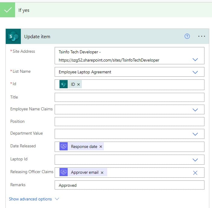 Microsoft power automate approval workflow sharepoint list