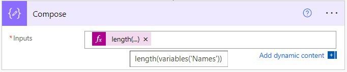 Microsoft power automate count items in array variable