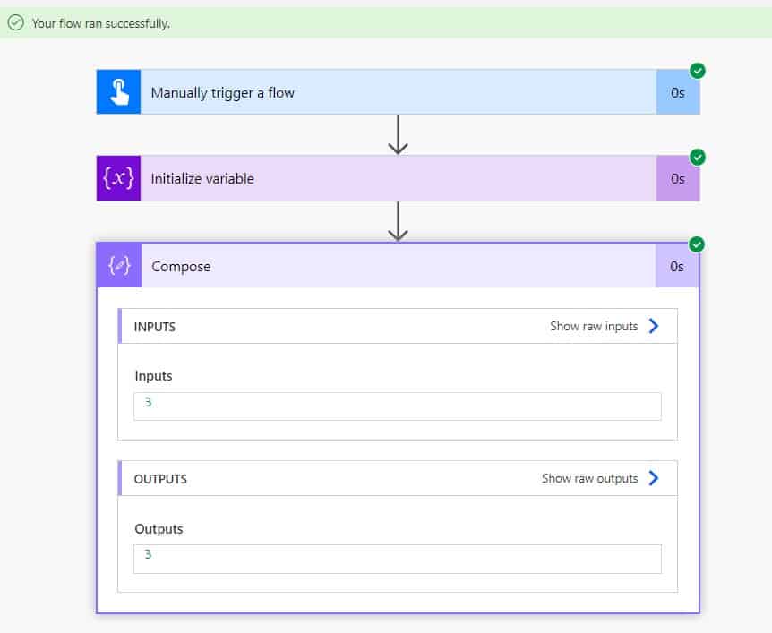 Microsoft power automate count items in json array variable