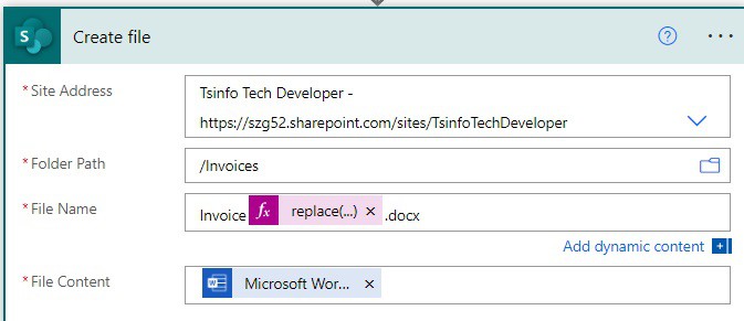 Microsoft power automate create word document from sharepoint Online  list