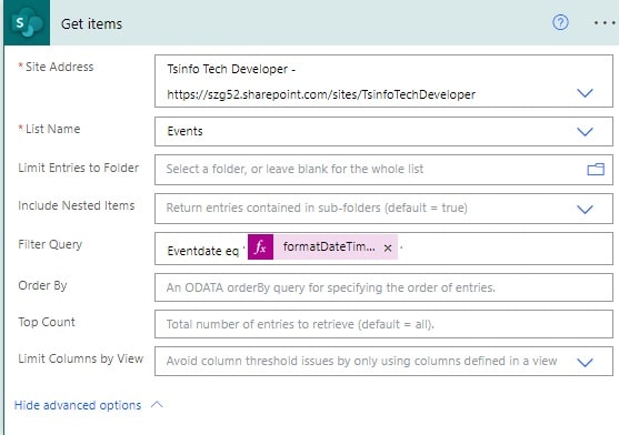 Microsoft power automate delete items from sharepoint list based on date