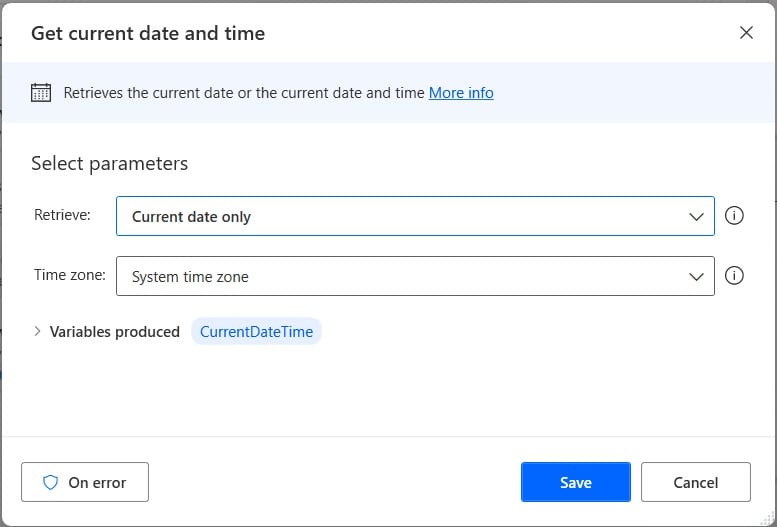 Microsoft Power Automate Desktop format date