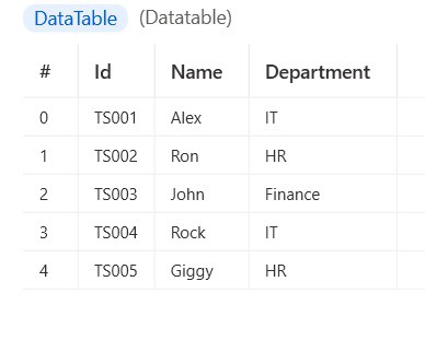 Microsoft Power Automate Desktop retrieve data table column into list