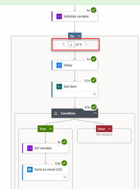 Microsoft power automate do until count