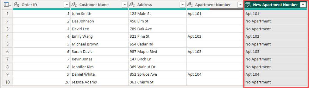 Microsoft power bi conditional column blank using Power Query