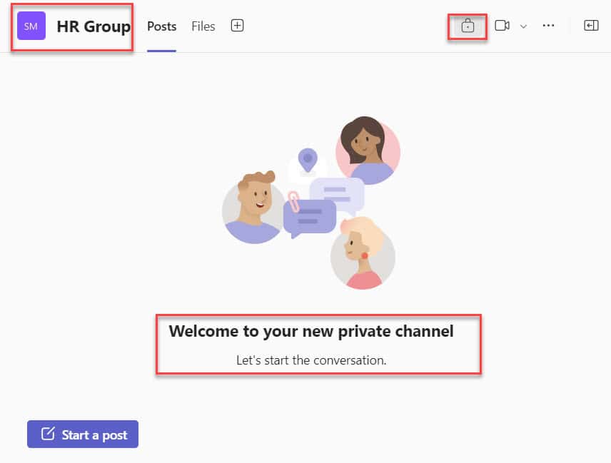 microsoft teams private channel