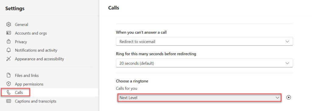 microsoft teams ringtone