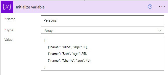 Microsoftpower automate count items in json array variable