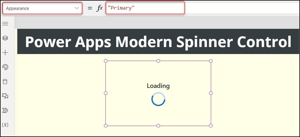 Modern Power Apps Spinner