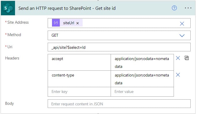 MS flow create SharePoint Online Group connected team sites from