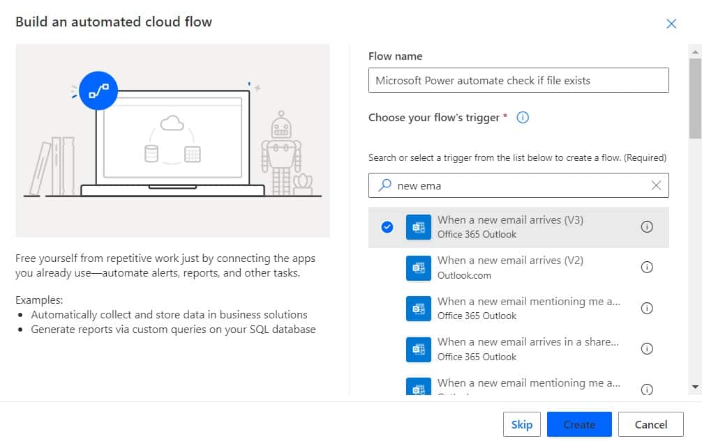 power automate check if sharepoint file already exists