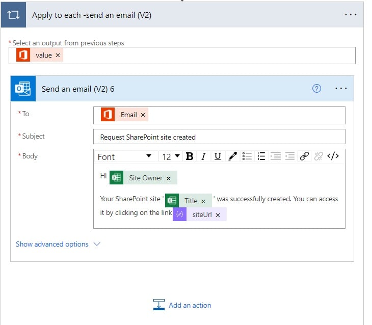 MS Power automate create SharePoint Online Group connected team sites from excel